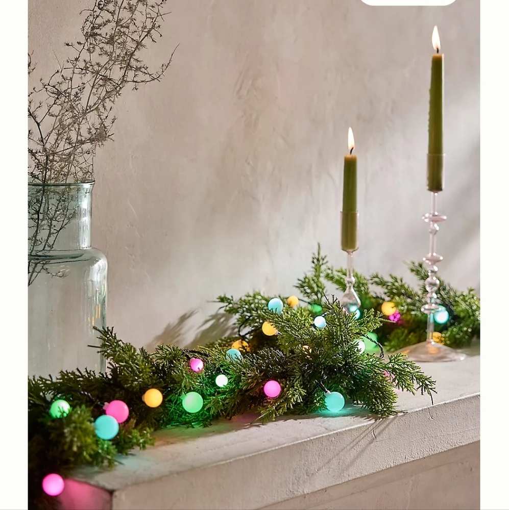 Anthropologie Multicolor Holiday String Lights